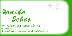 monika sebes business card