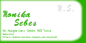 monika sebes business card